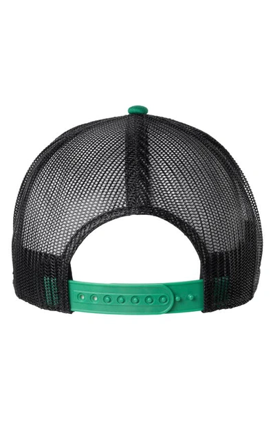 Shop Black Clover Cash Snapback Trucker Hat In Black/ Green