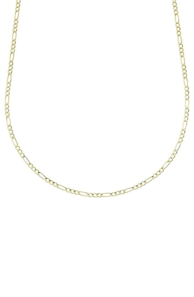 Shop A & M 14k Gold Thin Figaro Chain In Yellow