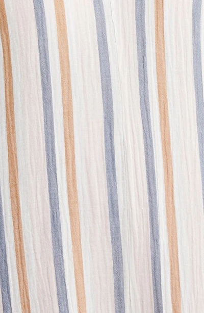 Caslon Sleeveless Tie Back Maxi Dress In Pink Lotus- Tan Napa Stripe