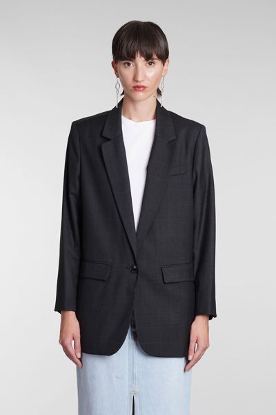 Shop Isabel Marant Blazer In Grey Wool