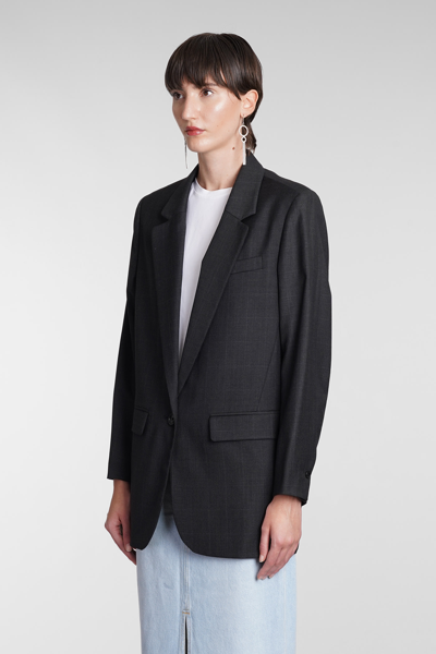 Shop Isabel Marant Blazer In Grey Wool