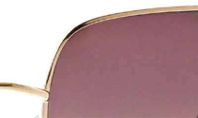 Shop Bcbg 57mm Oversize Metal Frame Sunglasses In Gold/ Purple