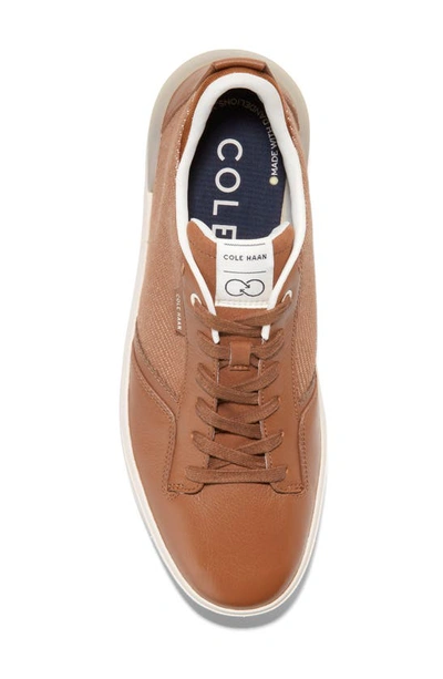 Shop Cole Haan Grandpro Crew Sneaker In British Tan/ Ivory