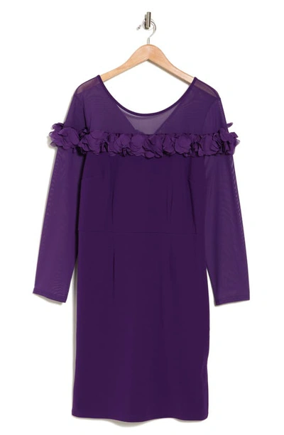By Design Rosette Long Sleeve Dress In Acai
