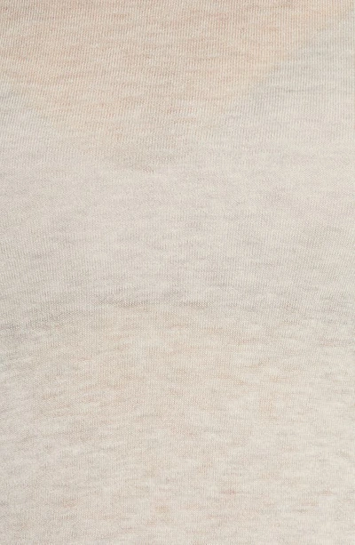 Vince Easy Short Sleeve Wool & Cashmere Blend Sweater In Heather White