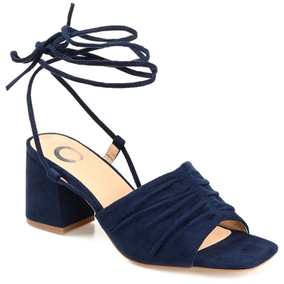 Journee Collection Women's Felisity Ruched Sandals Women's Shoes In Multi