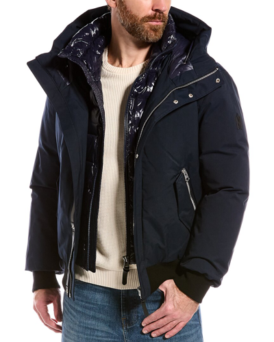 Shop Mackage Dixon Leather-trim Down Jacket In Multi