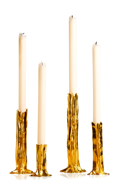 Shop Studio Palatin Arbor Set-of-four Gold Candlesticks