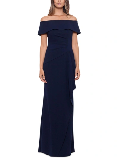 Shop Xscape Womens Gown Ruched Evening Dress In Multi