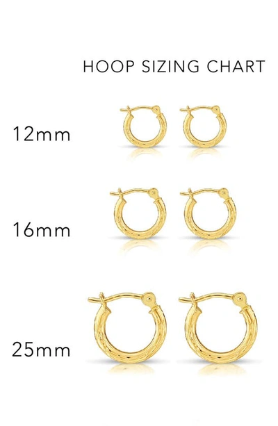 Shop A & M A&m 14k Gold Diamond Cut Hoop Earrings In Yellow