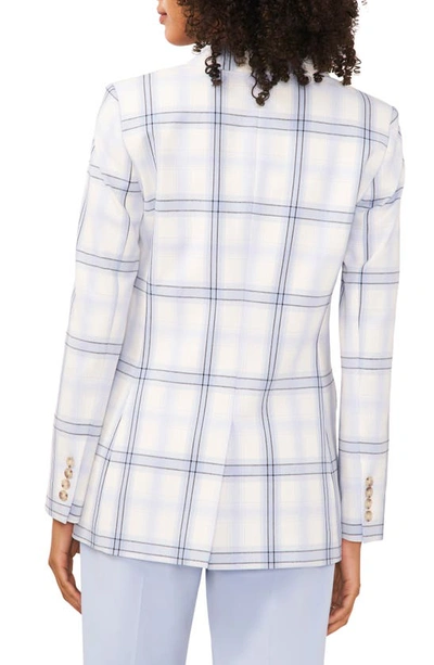 Halogen Windowpane Plaid Single Button Blazer In Olympia Plaid Blue