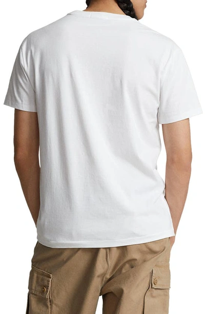 Shop Polo Ralph Lauren Skiing Polo Bear Graphic T-shirt In White Ski Bear