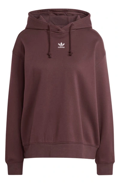 Shop Adidas Originals Oversize Hoodie In Shadow Brown