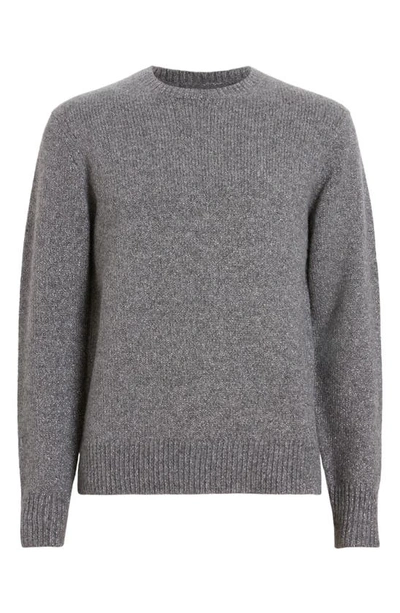 Shop Allsaints Nebula Wool Blend Sweater In Pewter Black