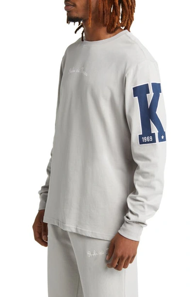 Shop Kappa Giovani Sera Long Sleeve T-shirt In Grey Lt.