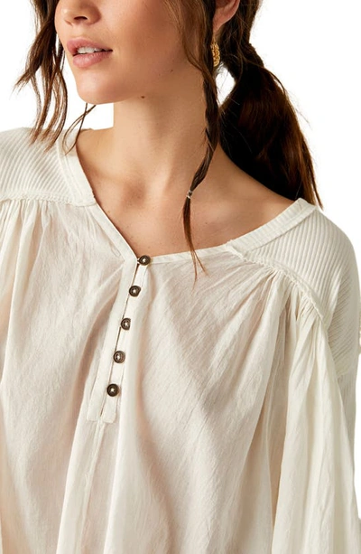 Shop Free People Lyrical Flowy Tunic Top In Ivory