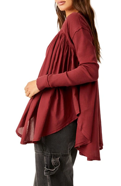 Shop Free People Lyrical Flowy Tunic Top In Mulberries