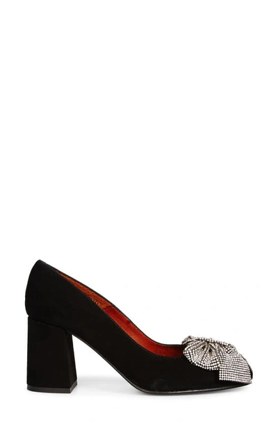 Shop Penelope Chilvers Sue Embellished Bow Pump In Black