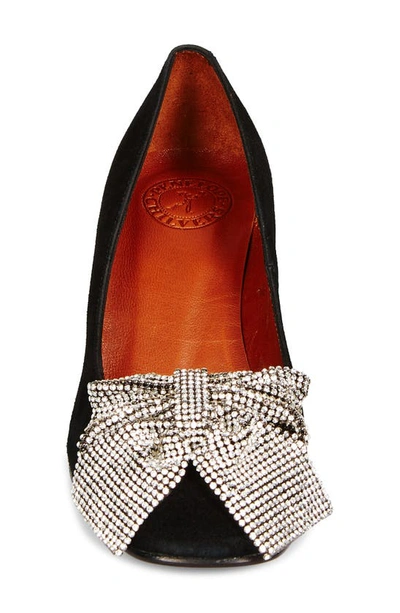 Penelope Chilvers Sue Embellished Bow Pump In Black