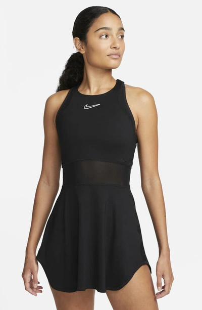 Shop Nike Court Dri-fit Slam Tennis Dress In Black/ Black