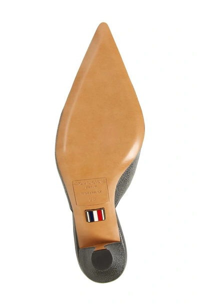 Shop Thom Browne Cutout Pointed Toe Penny Loafer Mule In Black