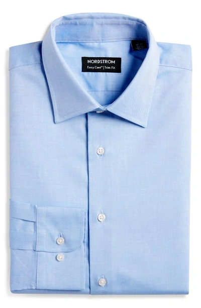 Shop Nordstrom Trim Fit Dress Shirt In Blue Azurite