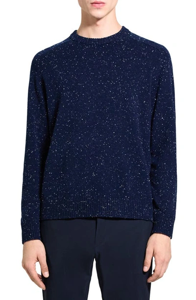 Shop Theory Dinin Donegal Wool & Cashmere Sweater In Navy Multi - G2s