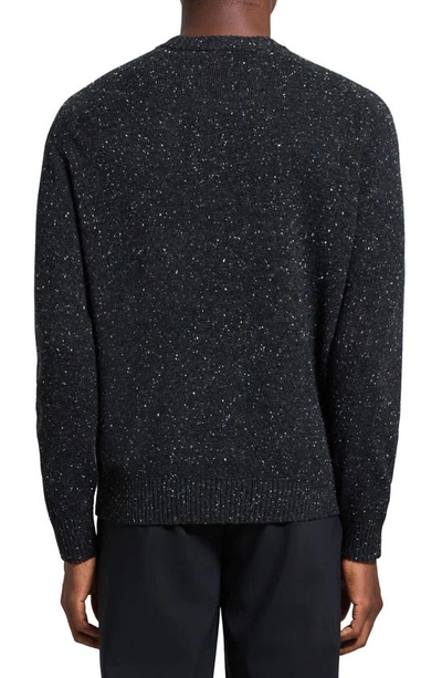 Shop Theory Dinin Donegal Wool & Cashmere Sweater In Charcoal Multi - Qdy