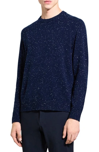 Shop Theory Dinin Donegal Wool & Cashmere Sweater In Navy Multi - G2s