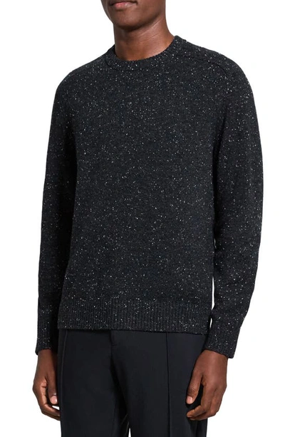 Shop Theory Dinin Donegal Wool & Cashmere Sweater In Charcoal Multi - Qdy