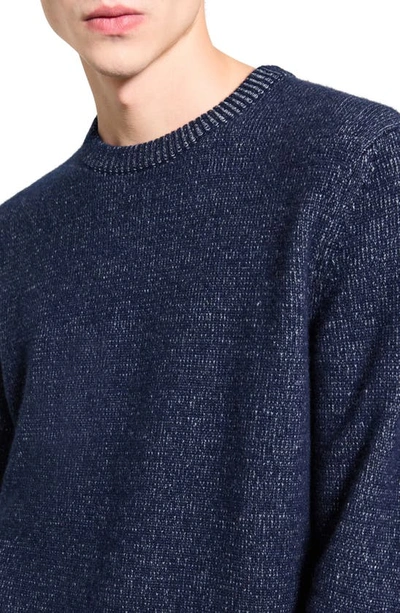 Shop Theory Hilles Plush Wool & Cashmere Sweater In Baltic/ Pebble Heather - 1jl