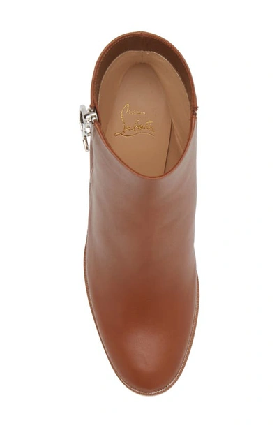 Shop Christian Louboutin Cl Zip Bootie In Bg71 Cuoio