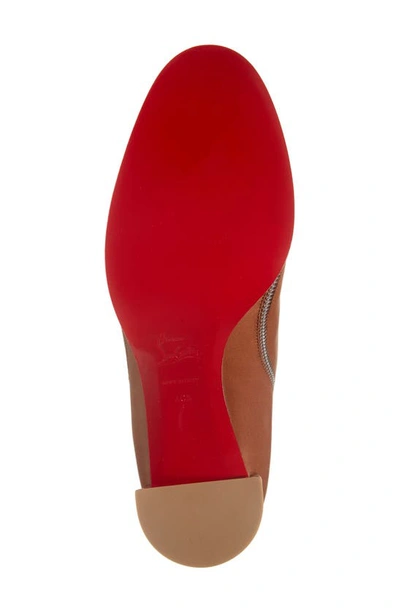 Shop Christian Louboutin Cl Zip Bootie In Bg71 Cuoio