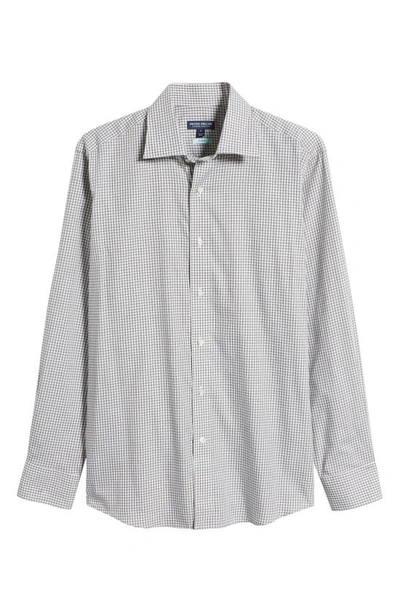 Shop Peter Millar Crown Crafted Francis Gingham Plaid Cotton Button-up Shirt In Loden