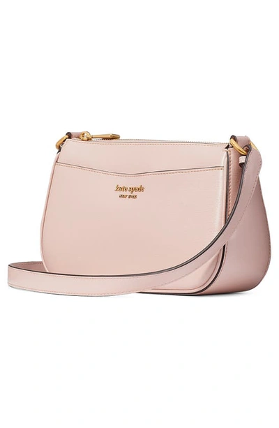 Shop Kate Spade Small Bleecker Saffiano Leather Crossbody Bag In Pink Dune