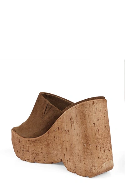 Zigi Zhamira Platform Wedge Sandal In Tan Leather