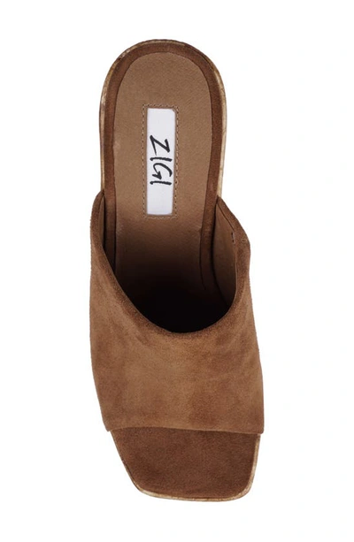 Shop Zigi Zhamira Platform Wedge Sandal In Tan Leather