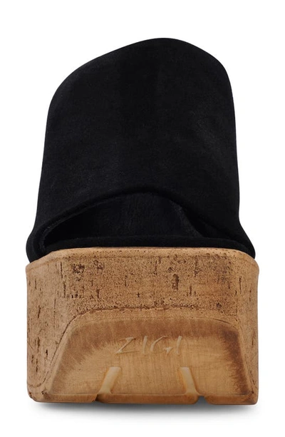 Zigi Zhamira Platform Wedge Sandal In Blk Suede
