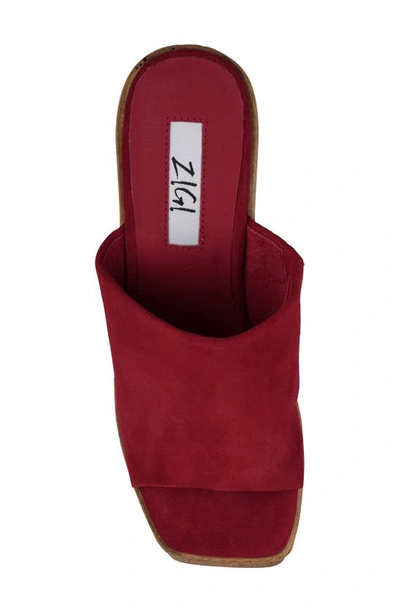 Zigi Zhamira Platform Wedge Sandal In Red Suede