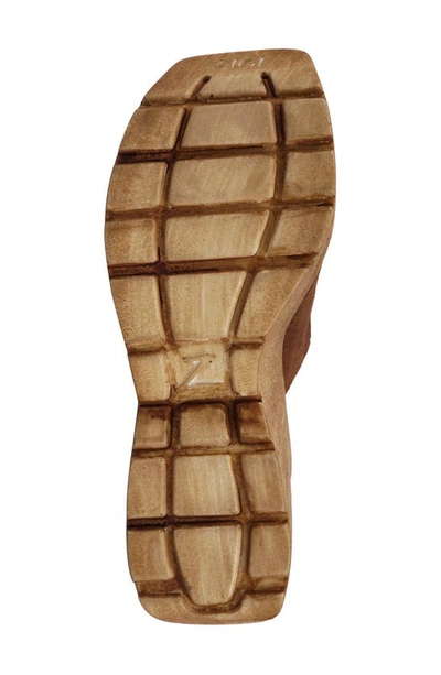 Shop Zigi Zhamira Platform Wedge Sandal In Tan Leather
