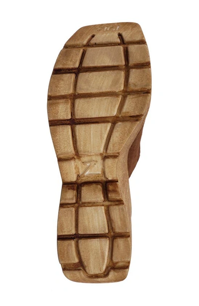 Zigi Zhamira Platform Wedge Sandal In Tan Leather