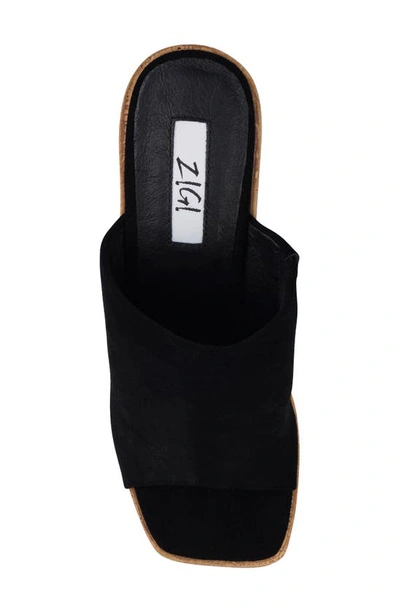 Zigi Zhamira Platform Wedge Sandal In Blk Suede