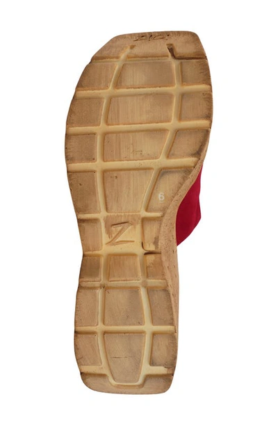 Zigi Zhamira Platform Wedge Sandal In Red Suede