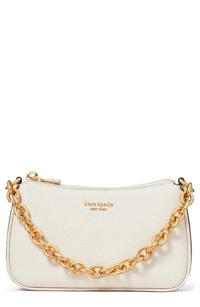 Shop Kate Spade Small Jolie Pebble Leather Crossbody Bag In Cream.