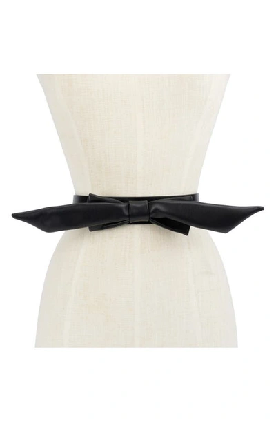 Shop Kate Spade Bow Belt In Black