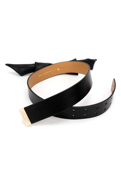 Shop Kate Spade Bow Belt In Black