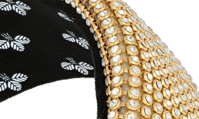 Shop L Erickson Zenica Crystal Embellished Headband In Gold