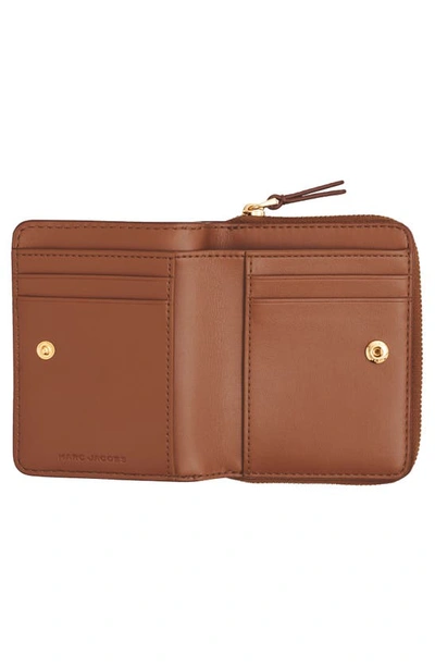 Marc Jacobs The Mini Leather Compact Wallet In Brown
