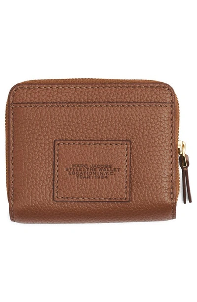Marc Jacobs The Mini Leather Compact Wallet In Brown