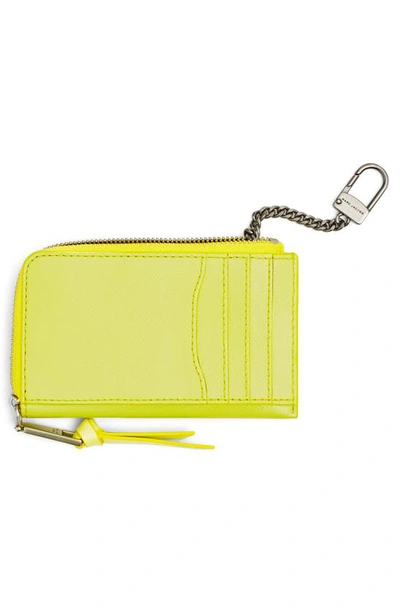 Shop Marc Jacobs The Utility Snapshot Top Zip Card Case In Limoncello